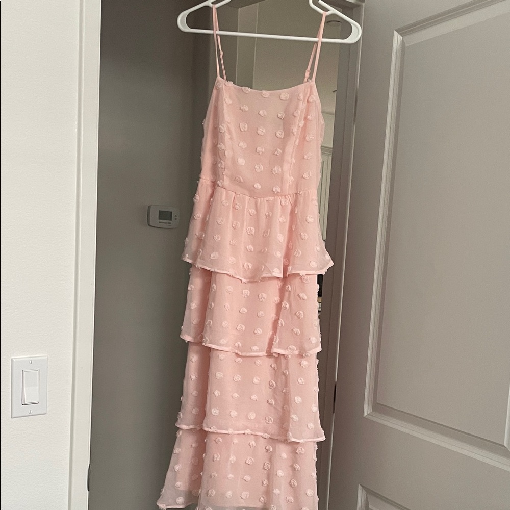 Pink Tiered Maxi Dress